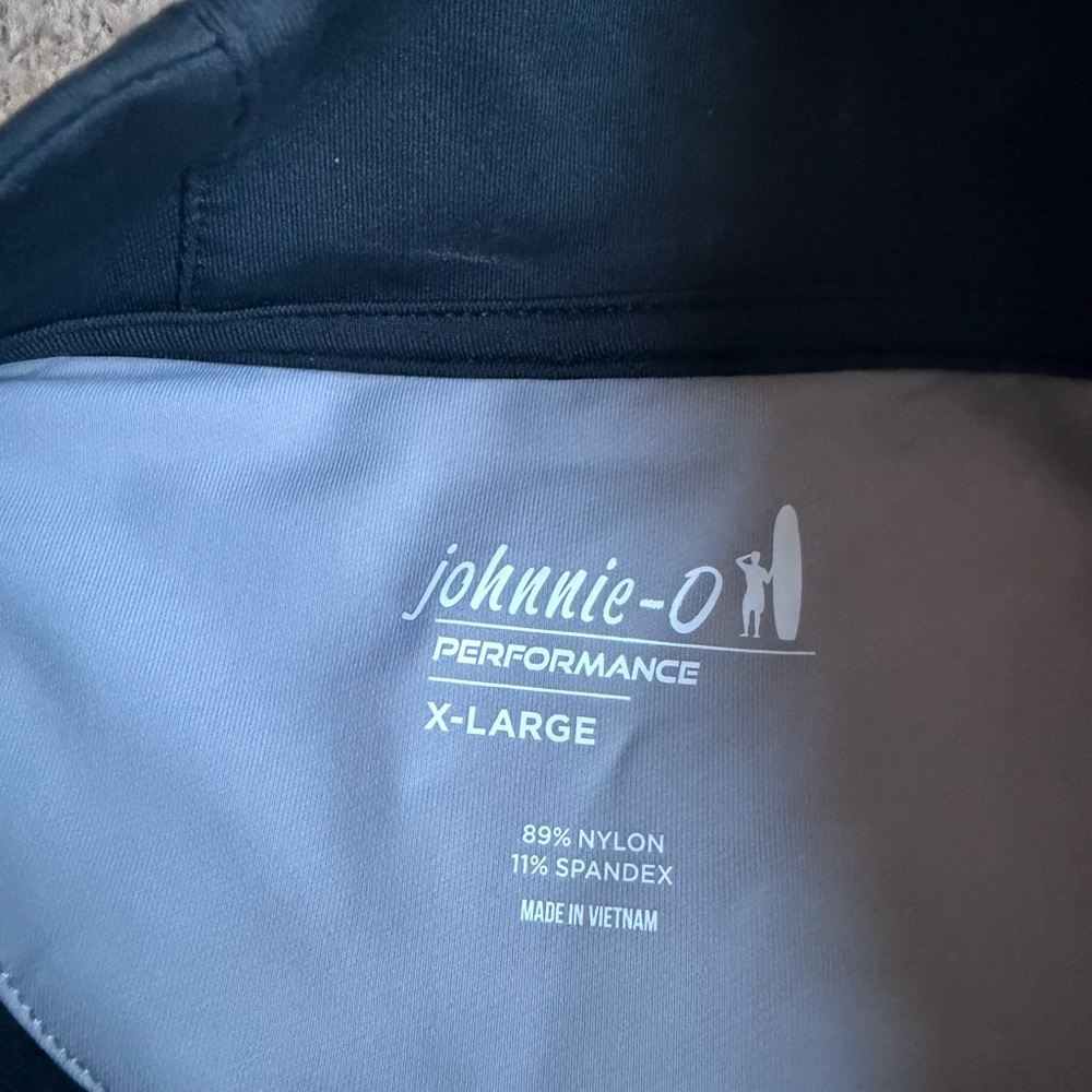 Johnnie-O Q-Zip Pullover Golf Shirt Sweatshirt Xl Black Quarter Zip - Picture 3 of 6